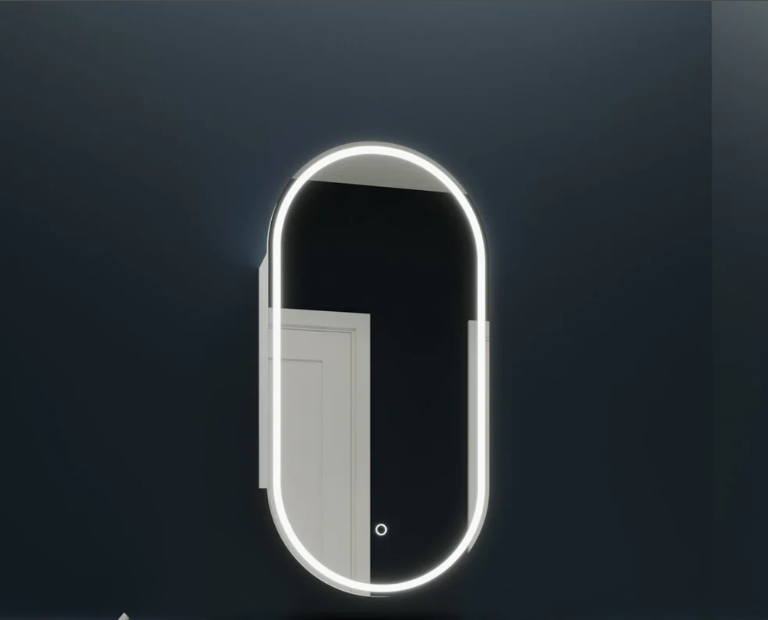 Capsule 450 with Brushed Nickel Frame - W450 x H900 x D125