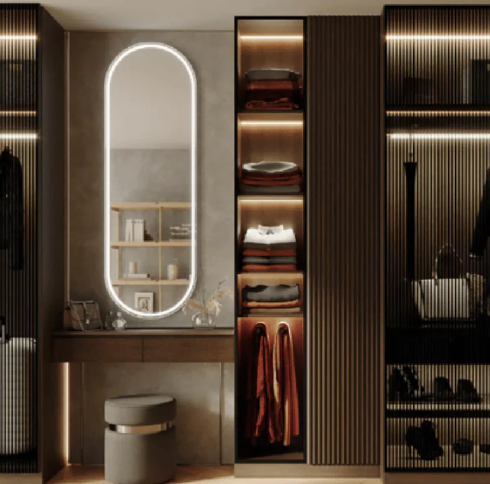 Great Gatsby with Matt White Aluminium Frame - W460 x H1210 x D40