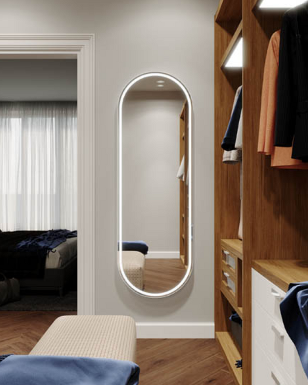 Great Gatsby with Brushed Brass Aluminium Frame - W460 x H1210 x D40