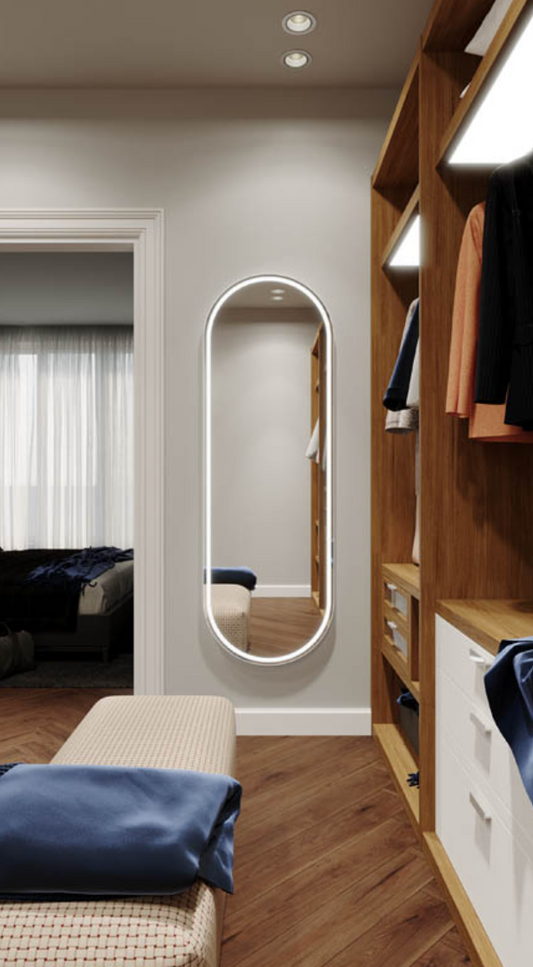 Great Gatsby with Brushed Brass Aluminium Frame - W460 x H1210 x D40