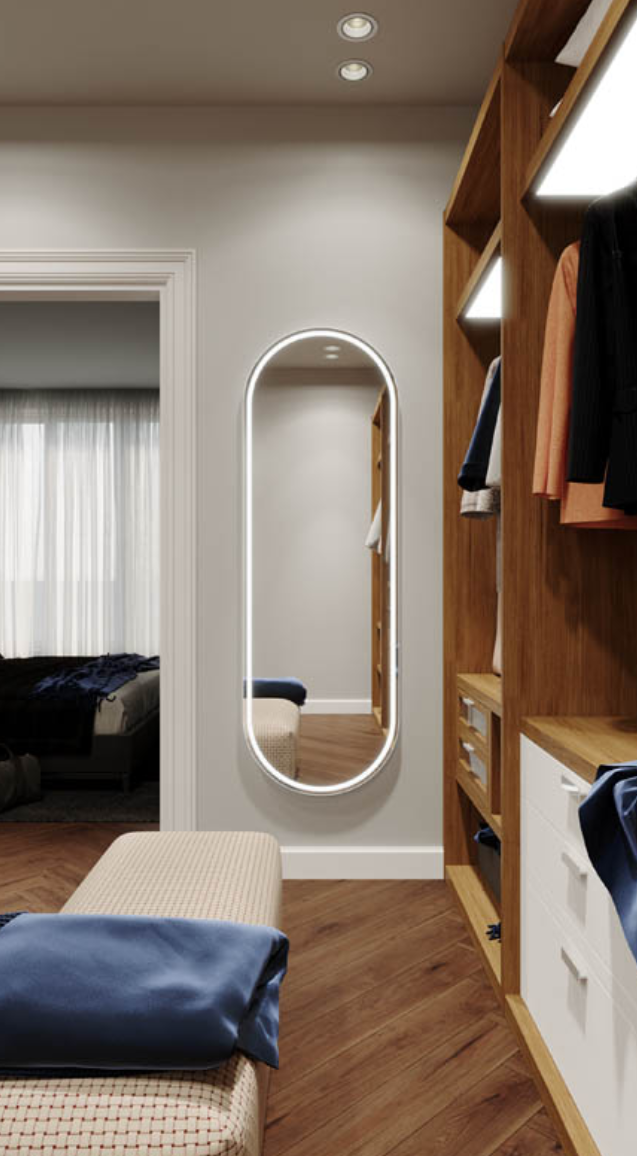 Great Gatsby with Brushed Nickel Aluminium Frame - W460 x H1210 x D40