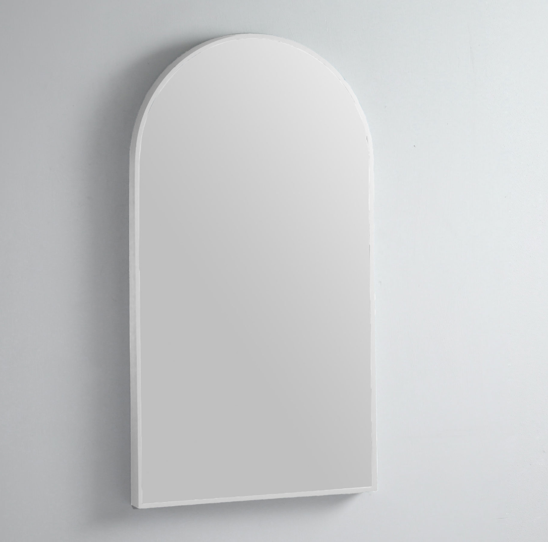 Modern Arch 510x910 with Matt White Aluminium Frame - W510 x H910 x D40