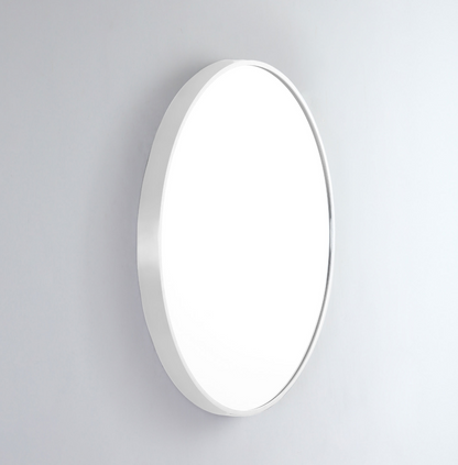 Modern Round 810 with Matt White Aluminium Frame - W810 x H810 x D40