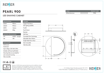 Pearl - 900 x 900 x 146