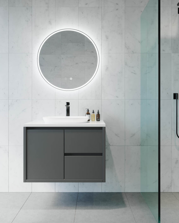 Sphere 600 with Matt White Aluminium Frame - W610 x H610 x D40