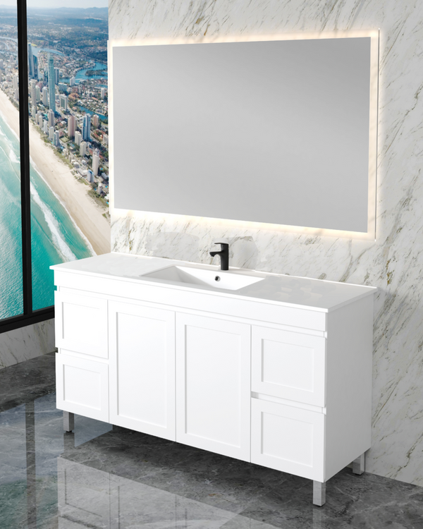 Miami 1500mm Freestanding Vanity with Ceramic Top