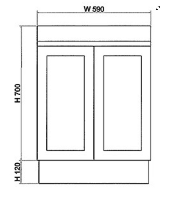 Miami 600mm Freestanding Vanity with Ceramic Top