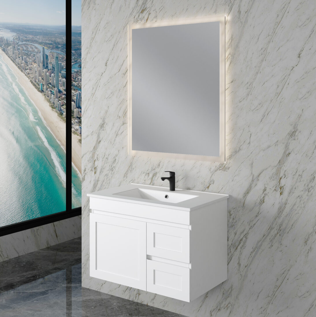Miami 750mm Wall Hung Vanity with Ceramic Top