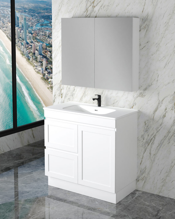 Miami 900mm Freestanding Vanity with Ceramic Top
