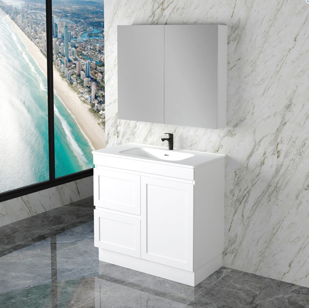 Miami 900mm Freestanding Vanity with Ceramic Top