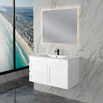 Miami 900mm Wall Hung Vanity with Ceramic Top