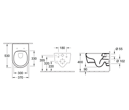 Avento DirectFlush Wall Hung Toilet Slim Seat | CeramicPlus
