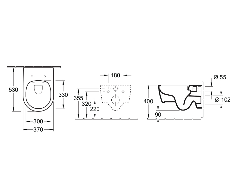 Avento DirectFlush Wall Hung Toilet Slim Seat