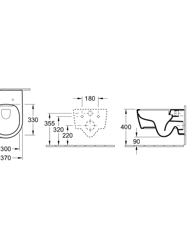 Avento DirectFlush Wall Hung Toilet CeramicPlus
