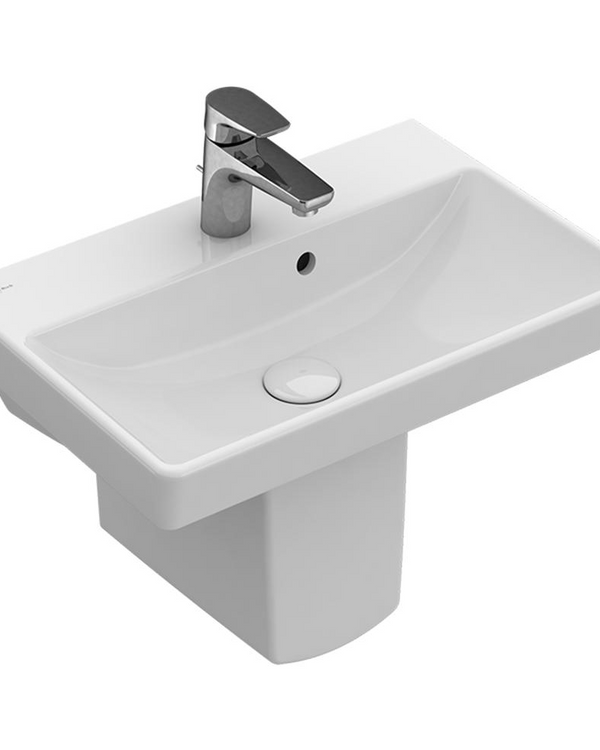 Avento 550 Wall Basin 1 Tap Hole | Pedestal