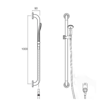 Embrace Classic 32 Shower Rail Set