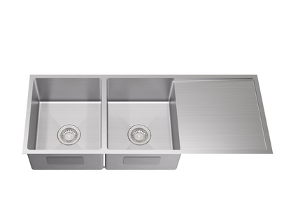 Kliff Hand Made Stainless Steel Double Bowl Sink 1140mm LK-SDK1140