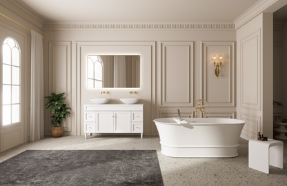 Harold Solid Surface Stone Bath 1700mm LK-HSB1700MW