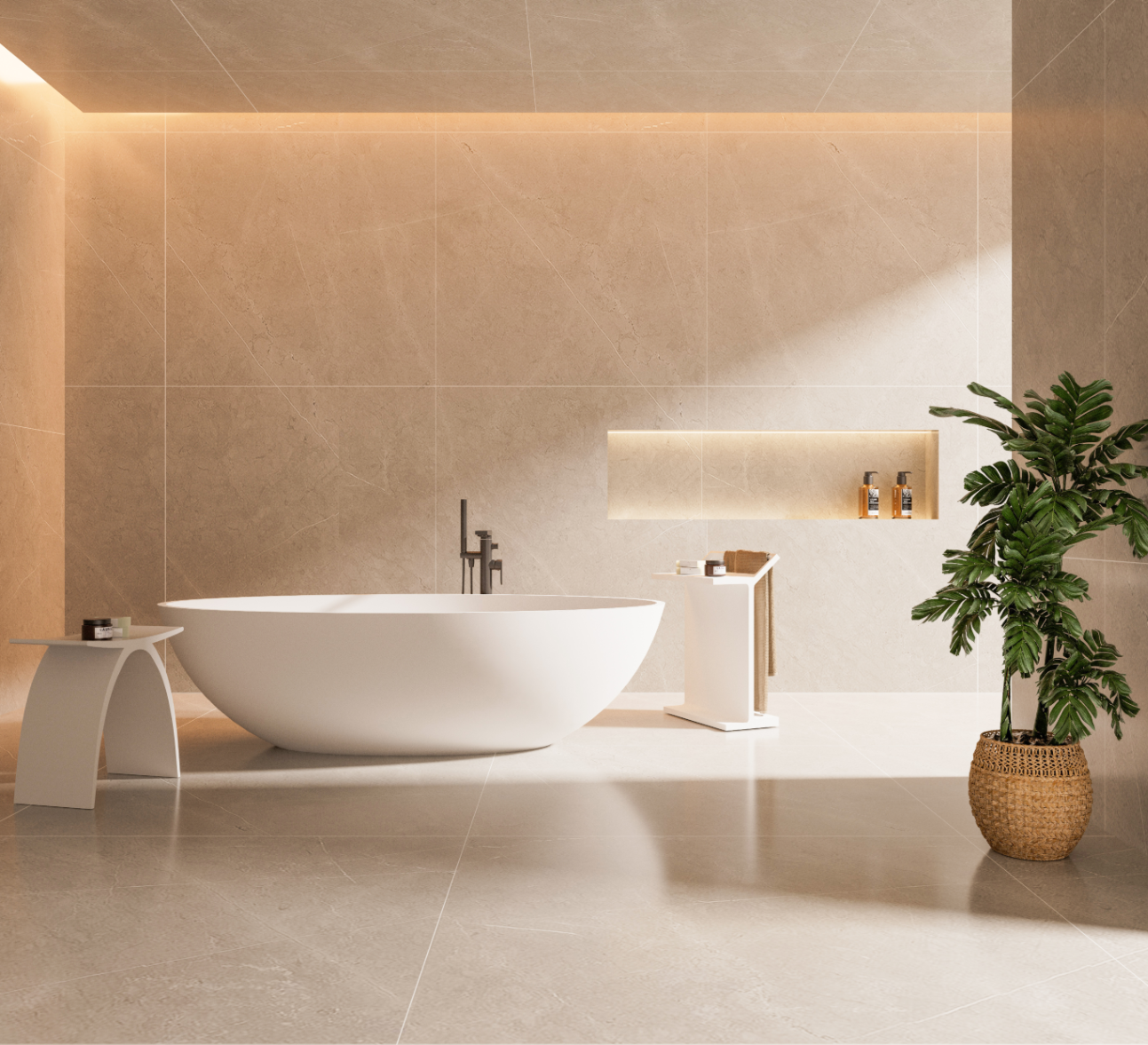 Kirra Solid Surface Stone Bath LK-SKB1760