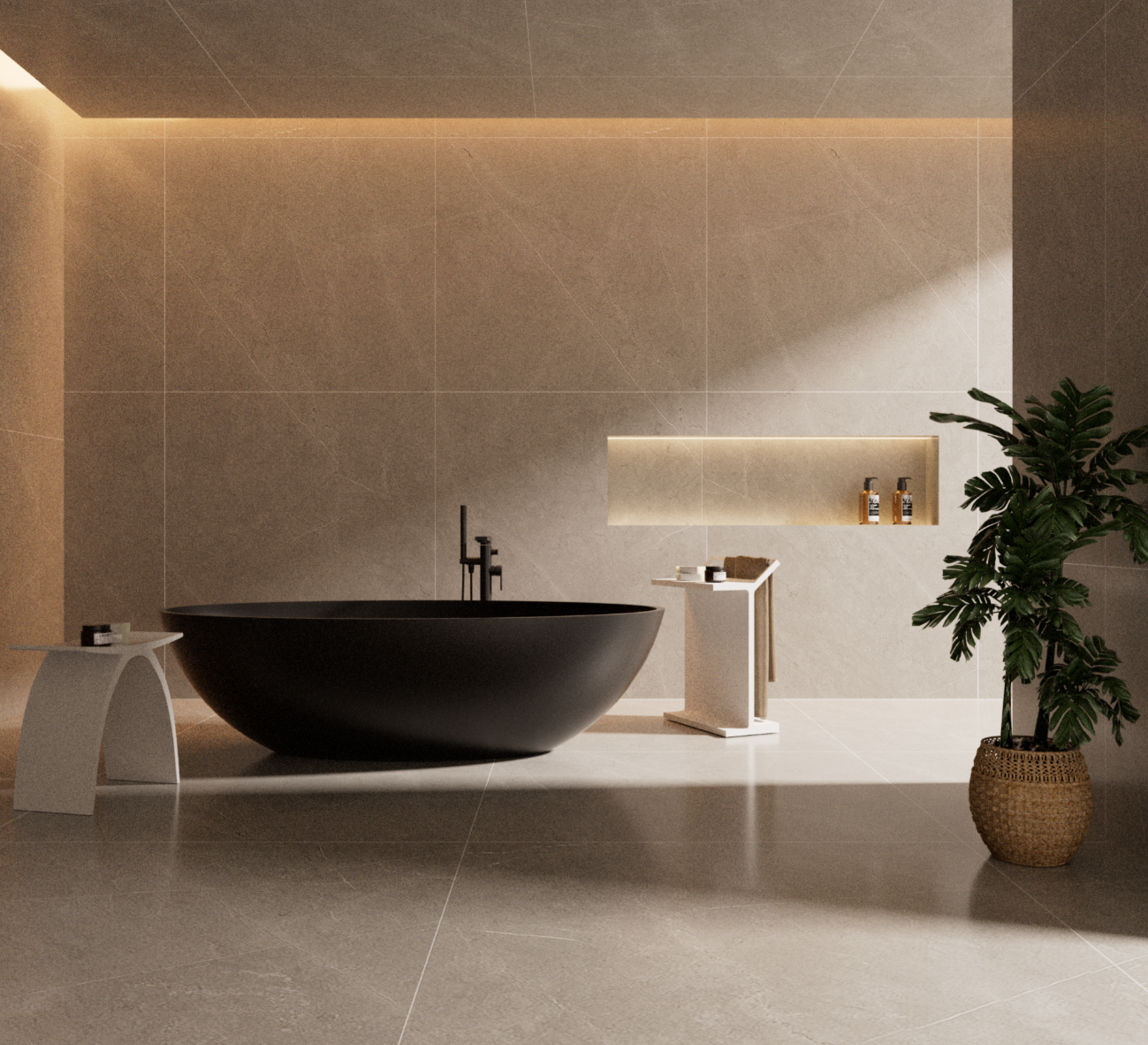 Kirra Solid Surface Stone Bath LK-SKB1760