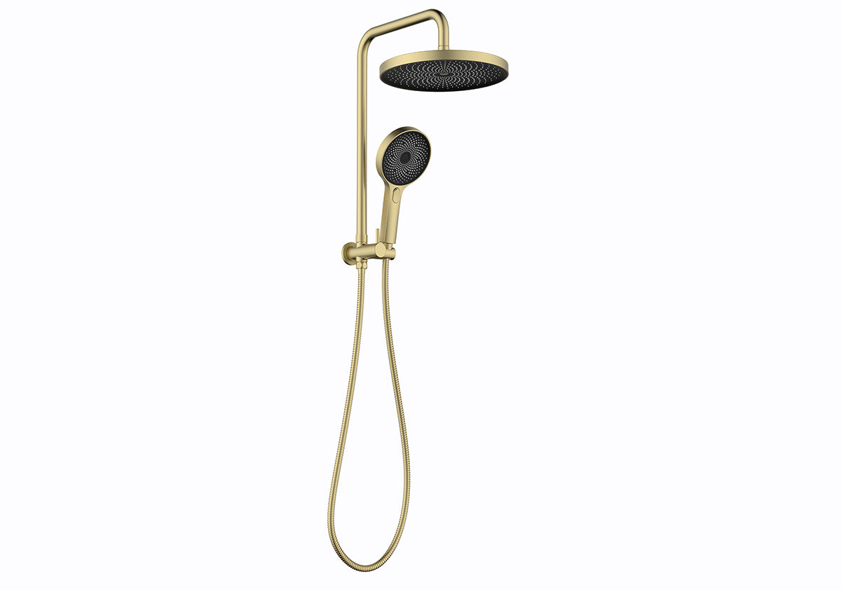 The Gabe Twin Shower - Brushed Gold