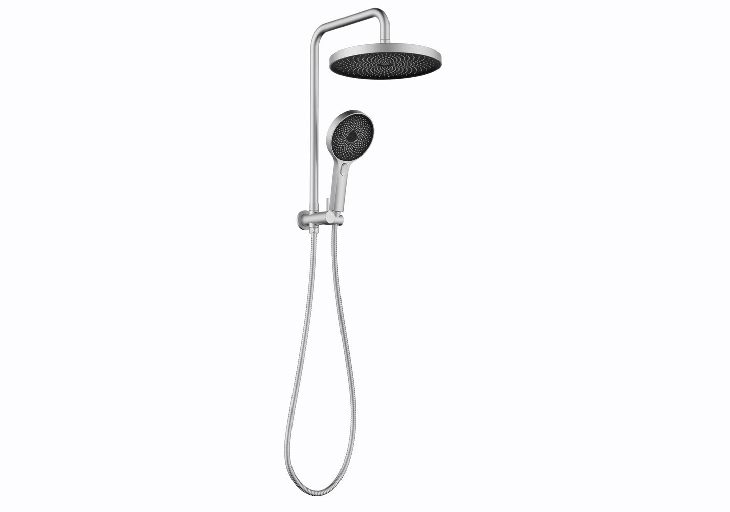 The Gabe Twin Shower - Brushed Nickel