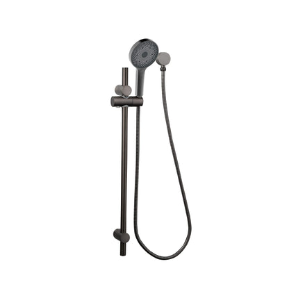 The Gabe Hand Shower On Rail - Gun Metal