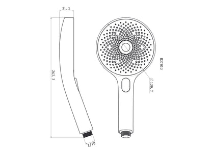 The Gabe Hand Shower - Matte Black
