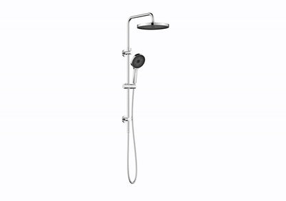 The Gabe Twin Shower With Rail - Chrome