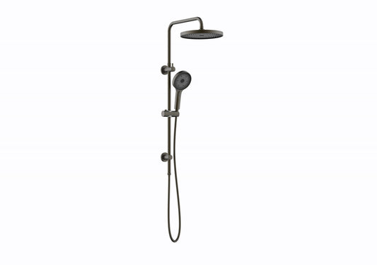 The Gabe Twin Shower With Rail - Gun Metal