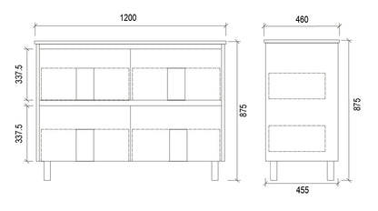 1200mm DOUBLE PVC VANITY