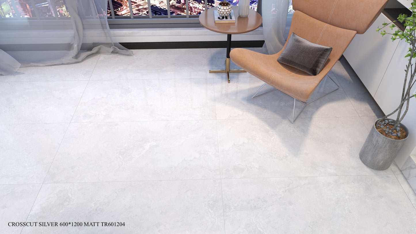 CROSSCUT SOFT POLISHED - SILVER 600 * 1200