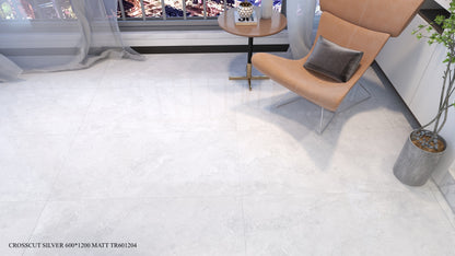 CROSSCUT SOFT POLISHED - SILVER 600 * 1200