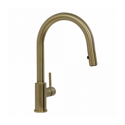 Vita Kitchen Mixer Pull Out Spray Brushed Gold