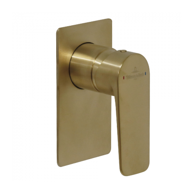 O.Novo Style Rectangular Shower Mixer Trim Brushed Gold