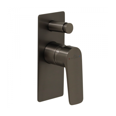 O.Novo Style Rectangular Diverter Mixer Trim Gun Metal