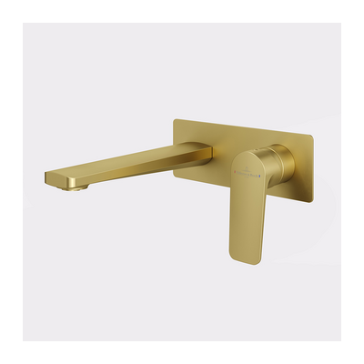 O.Novo Style Rectangular Wall Mounted Basin Trim Brushed Gold