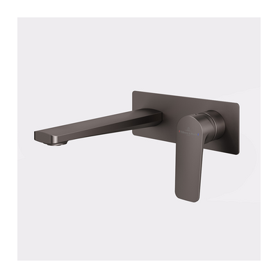 O.Novo Style Rectangular Wall Mounted Basin Trim Gun Metal
