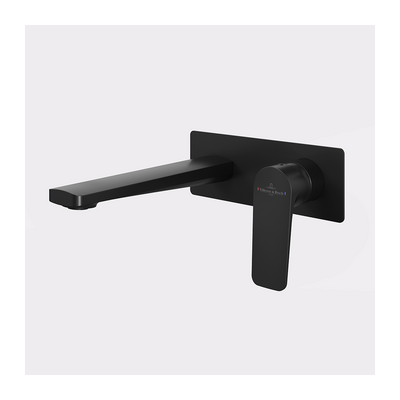 O.Novo Style Rectangular Wall Mounted Basin Trim Matte Black