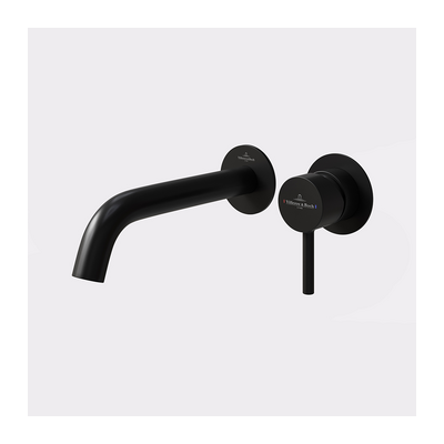 Vita 35 Wall Mounted Basin/Bath Mixer Trim Matte Black