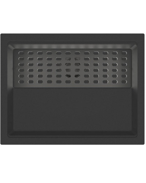 Black Carysil Harmony Big Bowl Granite Single Bowl Stone Kitchen Sink 610*457*253mm(with Bottom Grid & Colander)