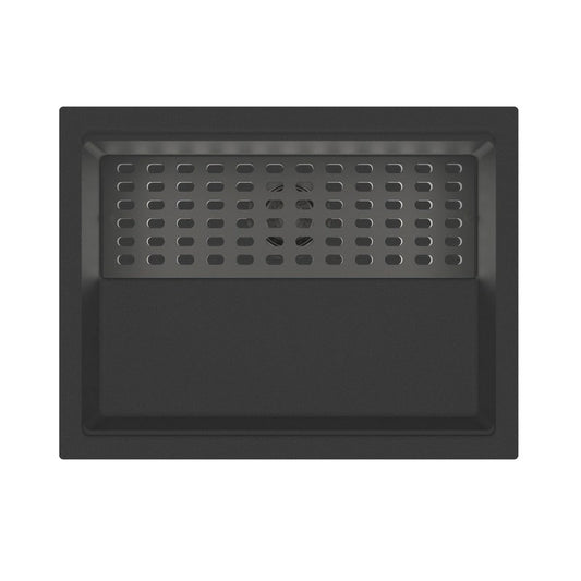 Black Carysil Harmony Big Bowl Granite Single Bowl Stone Kitchen Sink 610*457*253mm(with Bottom Grid & Colander)