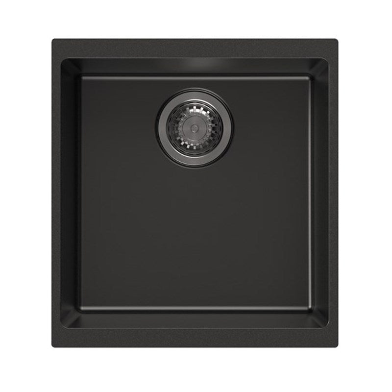 430x460x200mm Black Carysil Granite Single Bowl Kitchen Sink