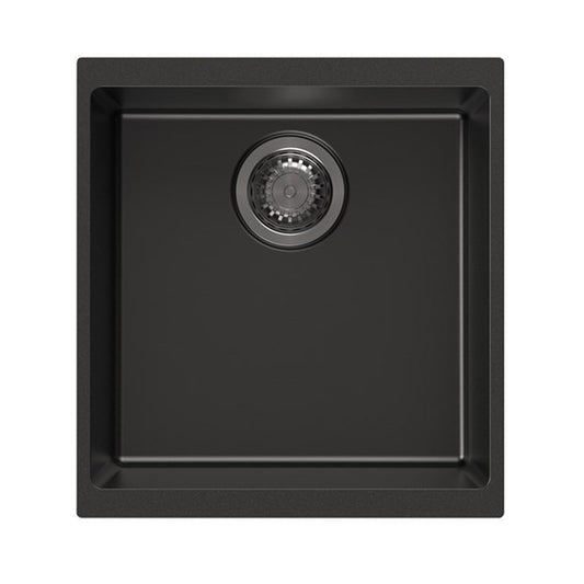 430x460x200mm Black Carysil Granite Single Bowl Kitchen Sink