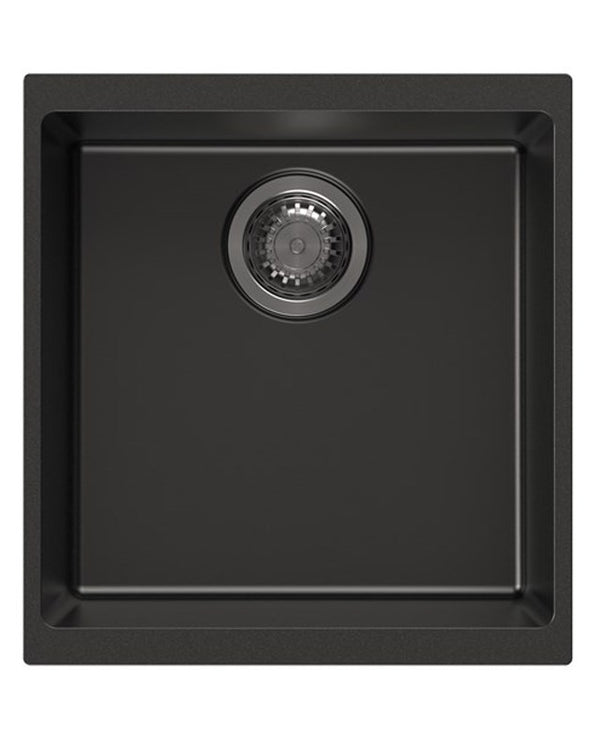 430x460x200mm Black Carysil Granite Single Bowl Kitchen Sink