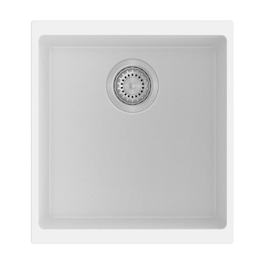 430x460x200mm White Carysil Granite Single Bowl Kitchen Sink