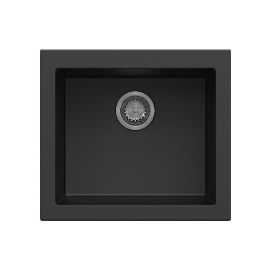 Black Carysil Maples N100U Granite Single Bowl Stone Kitchen Sink 540*473*241mm(Undermount only)