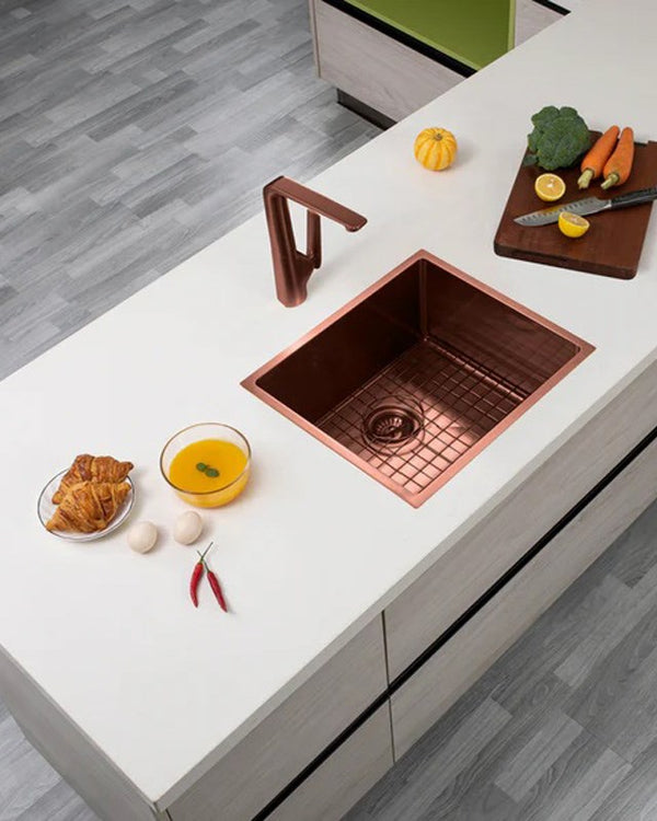 510x450x230mm Copper Stainless Steel PVD Single Bowl Kitchen Sink