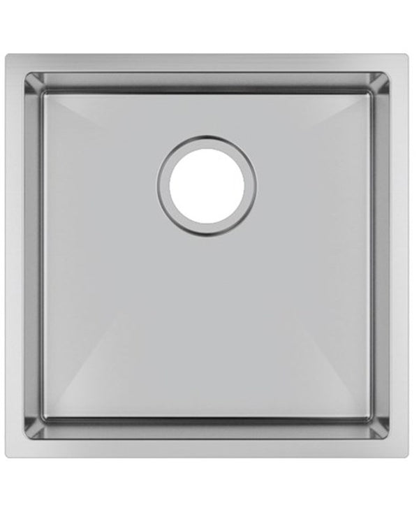 440x440x205mm Chrome Stainless Steel Single Bowl Kitchen Sink