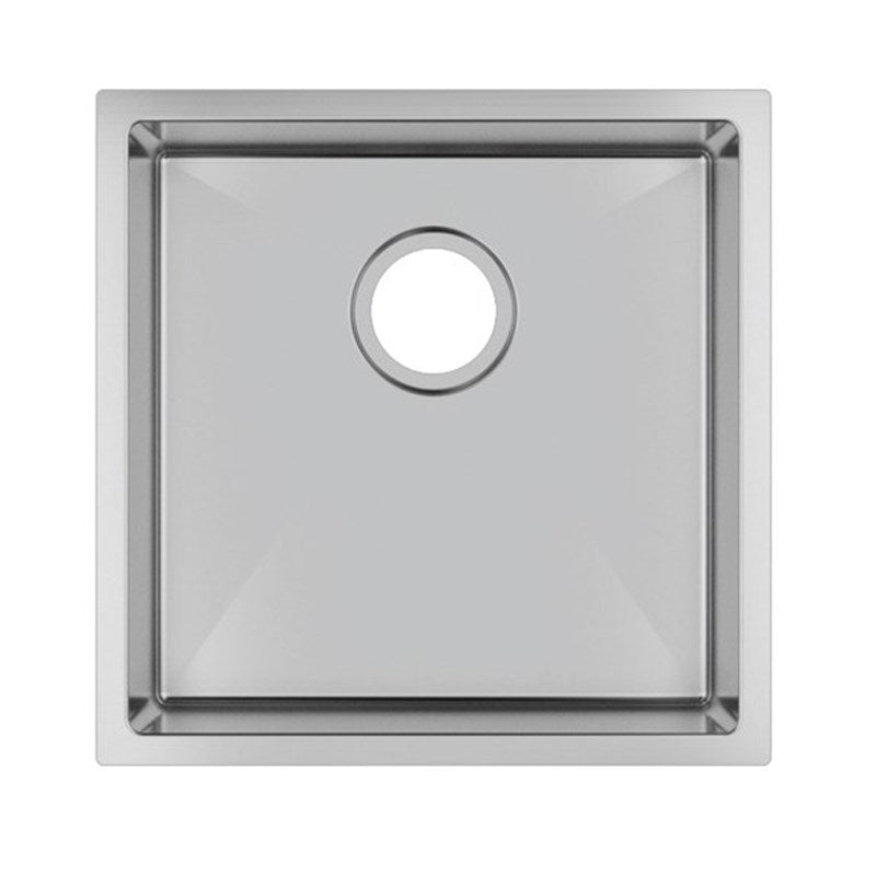 440x440x205mm Chrome Stainless Steel Single Bowl Kitchen Sink